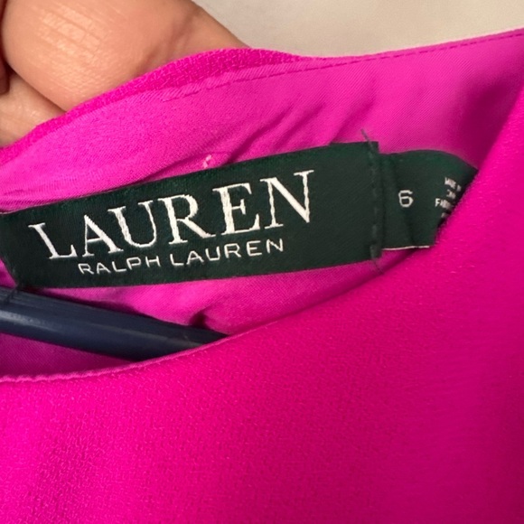 Lauren by Ralph Lauren black label Women's Crepe A-Line Dress (6 ) ( Atlas Pink) - Picture 6 of 6